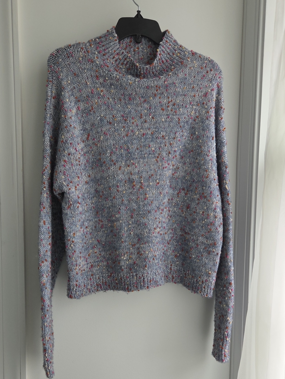 LC Lauren Conrad Light Blue Speckled Crewneck Sweater
